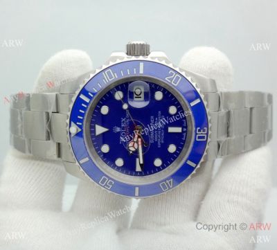 Copy Rolex Submariner Date Blue Ceramic Blue Face Watch 40mm
